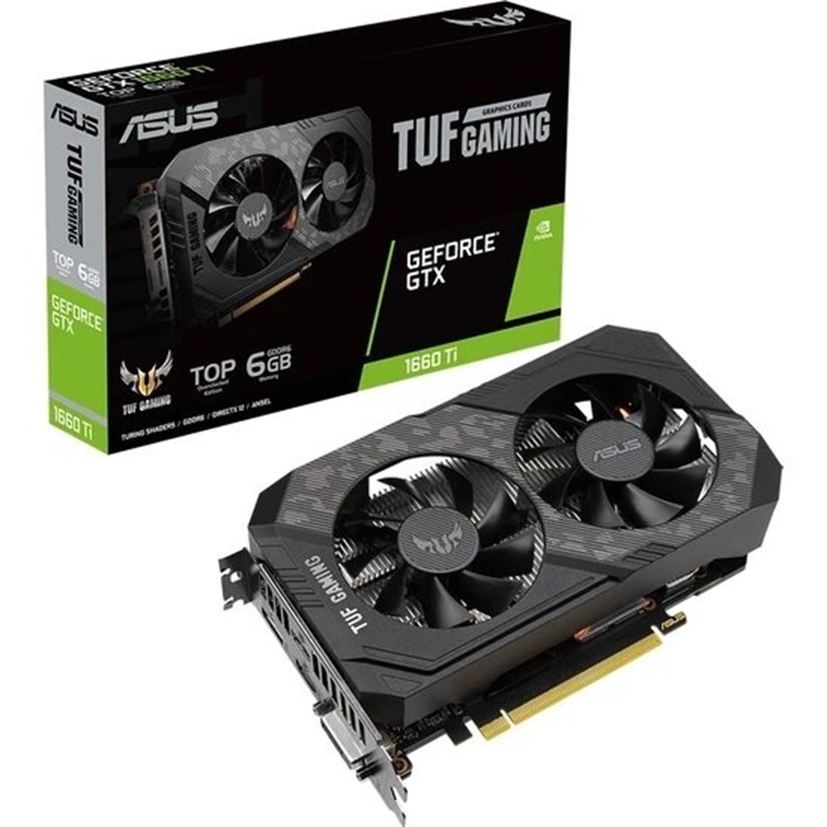 ASUS GEFORCE TUF-GTX1660TI-T6G-EVO-GAMING 6GB GDDR6 192BIT OC 1XDVI 2XHDMI 1XDP EKRAN KARTI