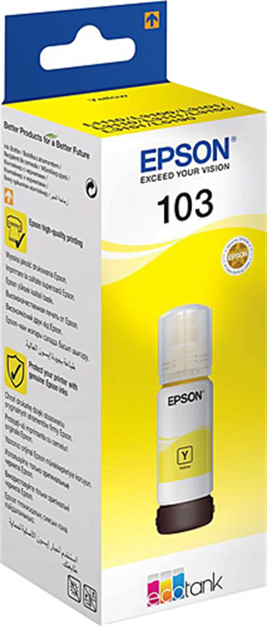 EPSON 103Y T00S44A ECO TANK YELLOW BOTTLE C13T00S24A (65 ML)-SARI