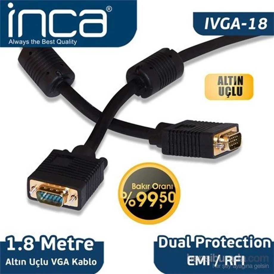 INCA IVV-01 15PİN ERKEK 1,8 VGA KABLO